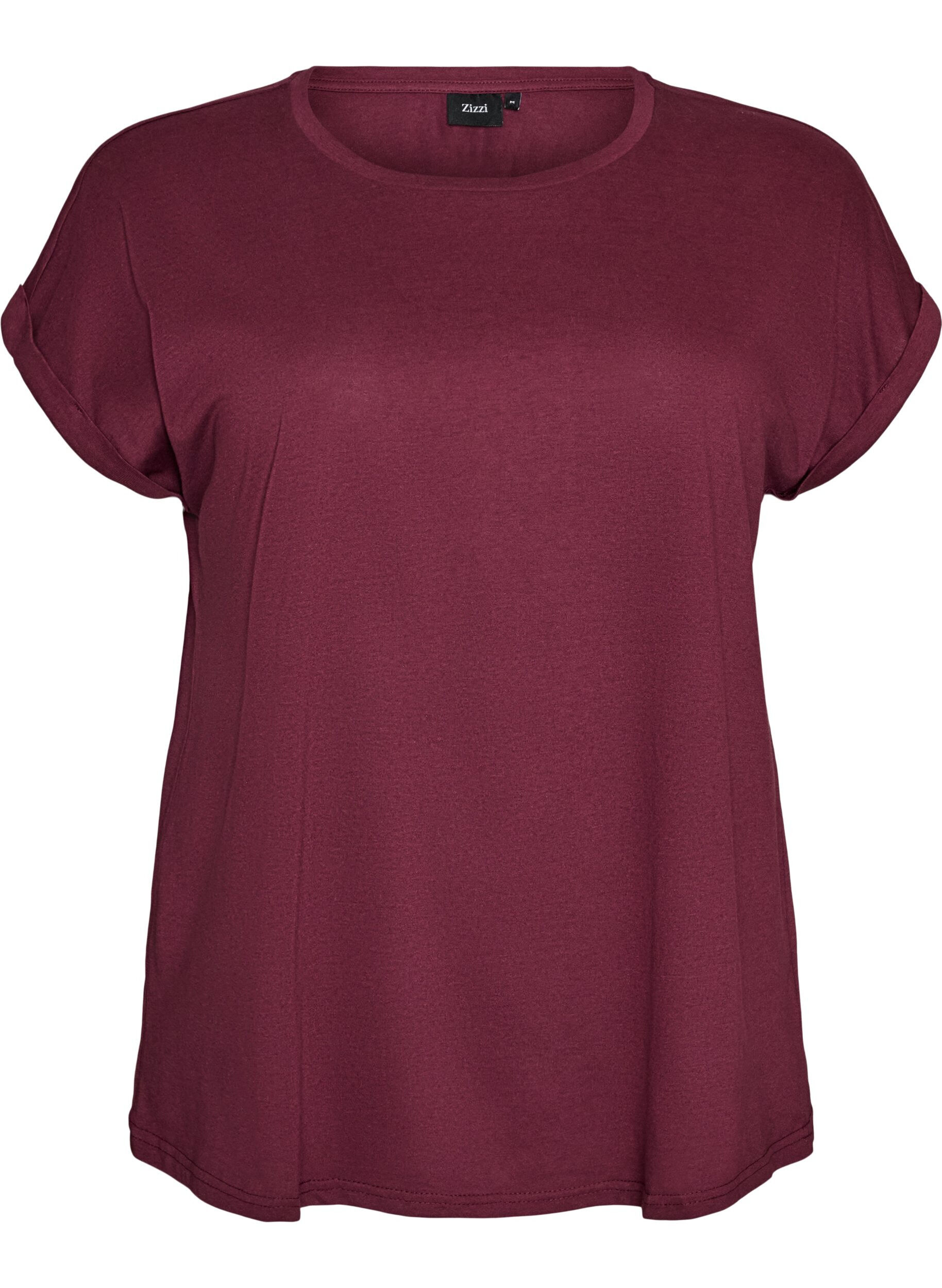 ZizzifashionShort sleeved cotton blend t-shirt, Red, Packshot image number 0