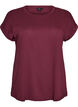 Short sleeved cotton blend t-shirt, Red, Packshot image number 0