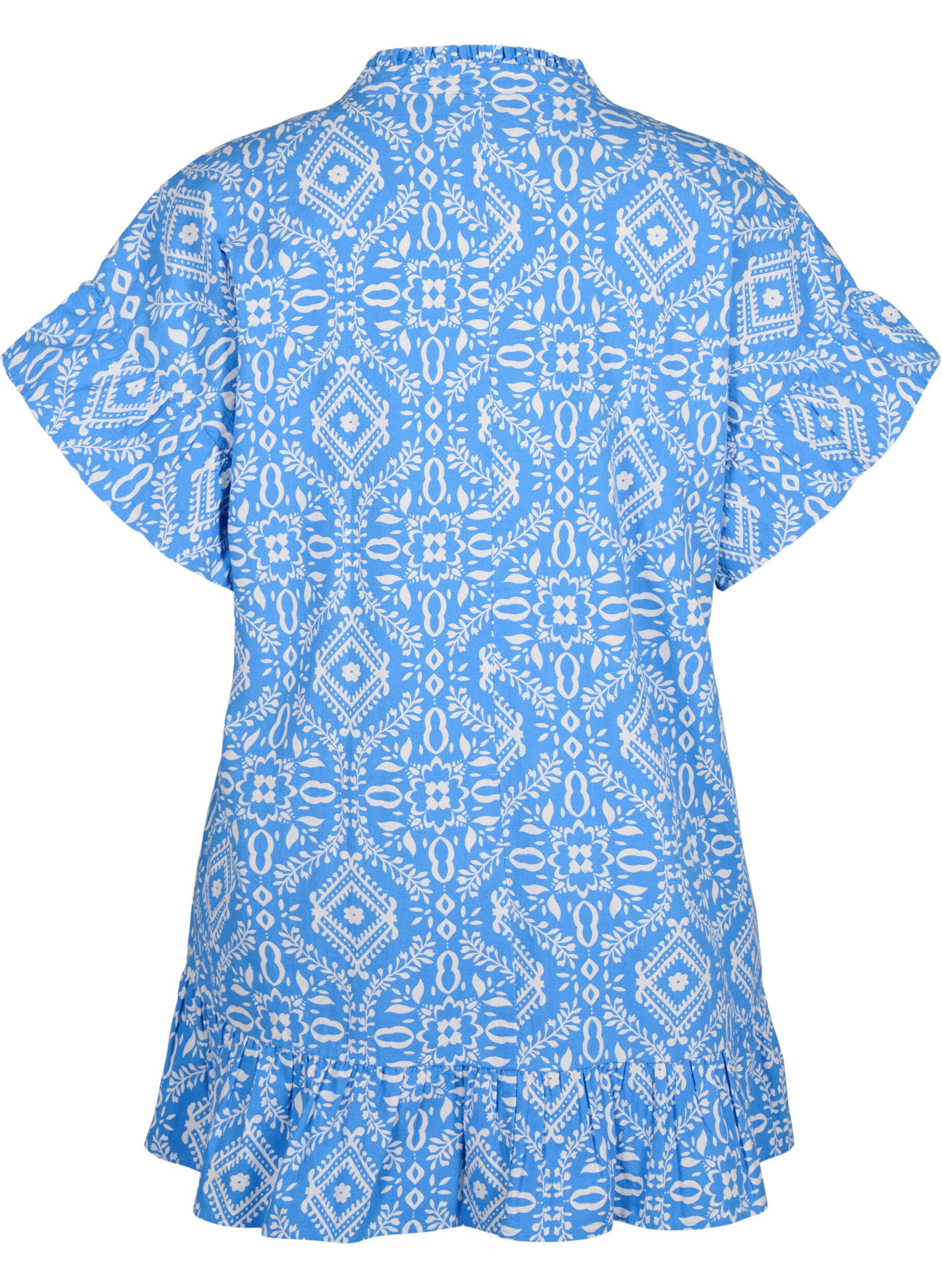 Zizzifashion Floral cotton tunic in cotton, Marina Flower AOP, Packshot image number 1
