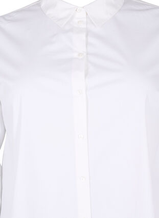Long cotton shirt, Bright White, Packshot image number 2