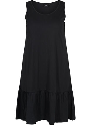 Dress with a feminine cut, Black, Packshot image number 0
