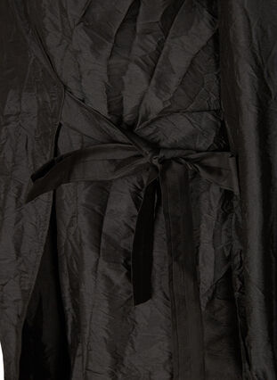 Long-sleeved wrap dress, Black, Packshot image number 3