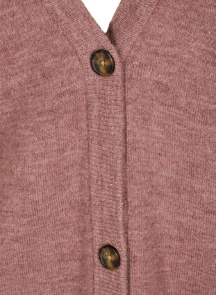 Knit cardigan with button fastening, Rose Taupe Mel., Packshot image number 2