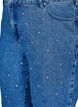 High-waisted Gemma jeans with rhinestones, Blue, Packshot image number 2