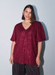 Sequin blouse with balloon sleeves, Red, Model image number 0