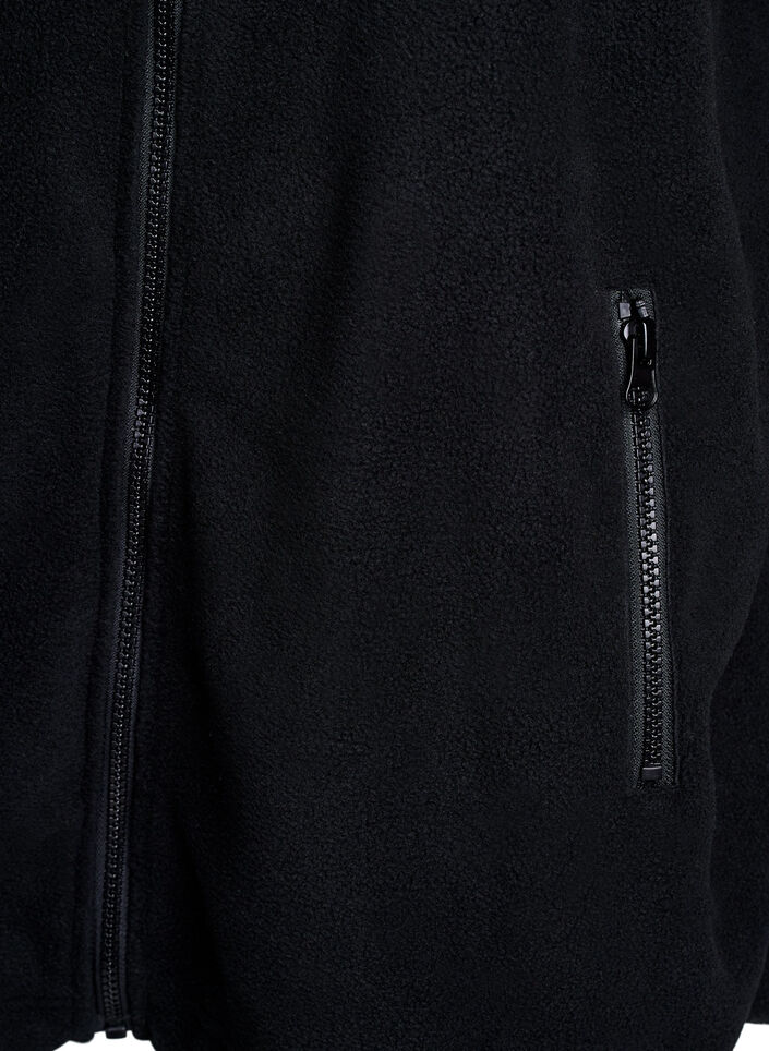 Fleece jacket with pockets, Black, Packshot image number 3