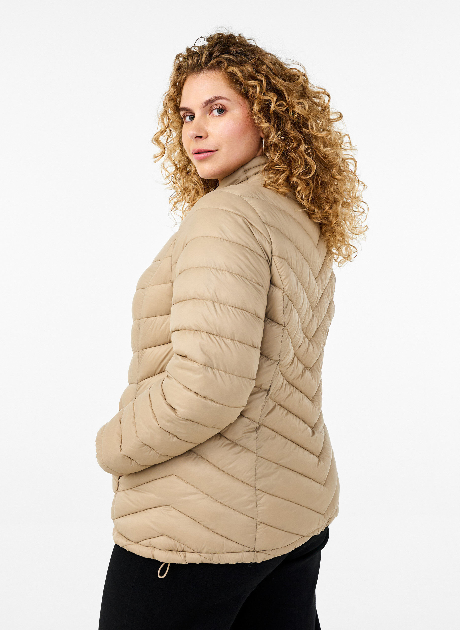 ZizzifashionLightweight jacket with pockets, Brown, Model image number 2