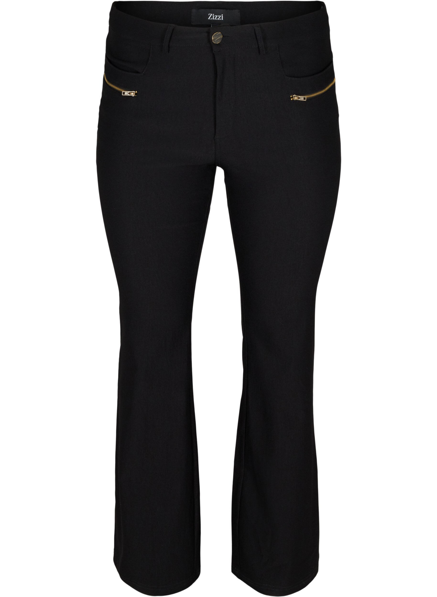 Zizzifashion Bootcut trousers, Black, Packshot image number 0