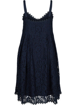 Sleeveless lace midi dress, Navy Blazer, Packshot image number 1