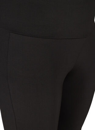 Solid colour leggings with zip, Black, Packshot image number 2