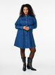 Denim dress with buttons, Blue, Model image number 1