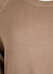 Knitted blouse with side buttons, Beige, Packshot image number 2