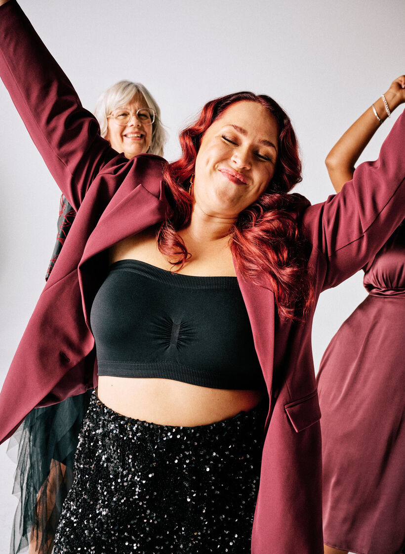 Classic blazer with button fastening, Red, Image