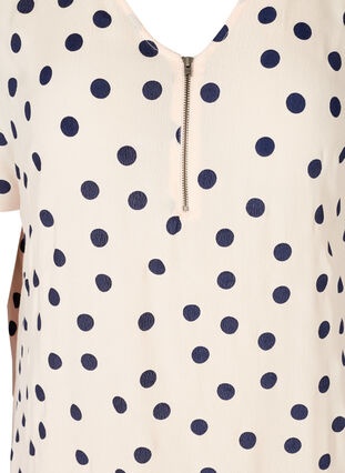 Short-sleeved, dotted, viscose dress, Dot AOP, Packshot image number 2