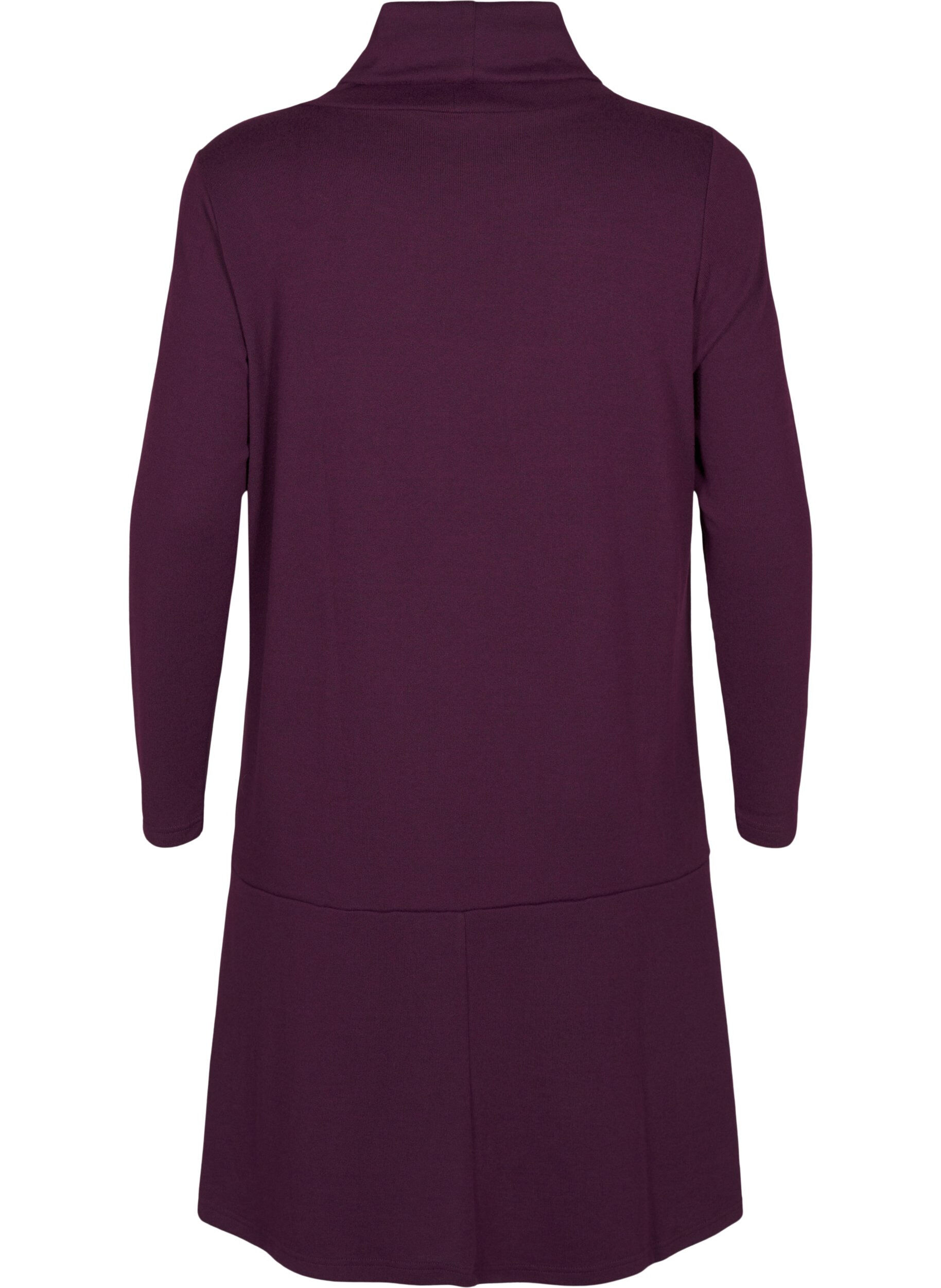 Zizzifashion Jersey dress with high neck and pockets, Purple, Packshot image number 1