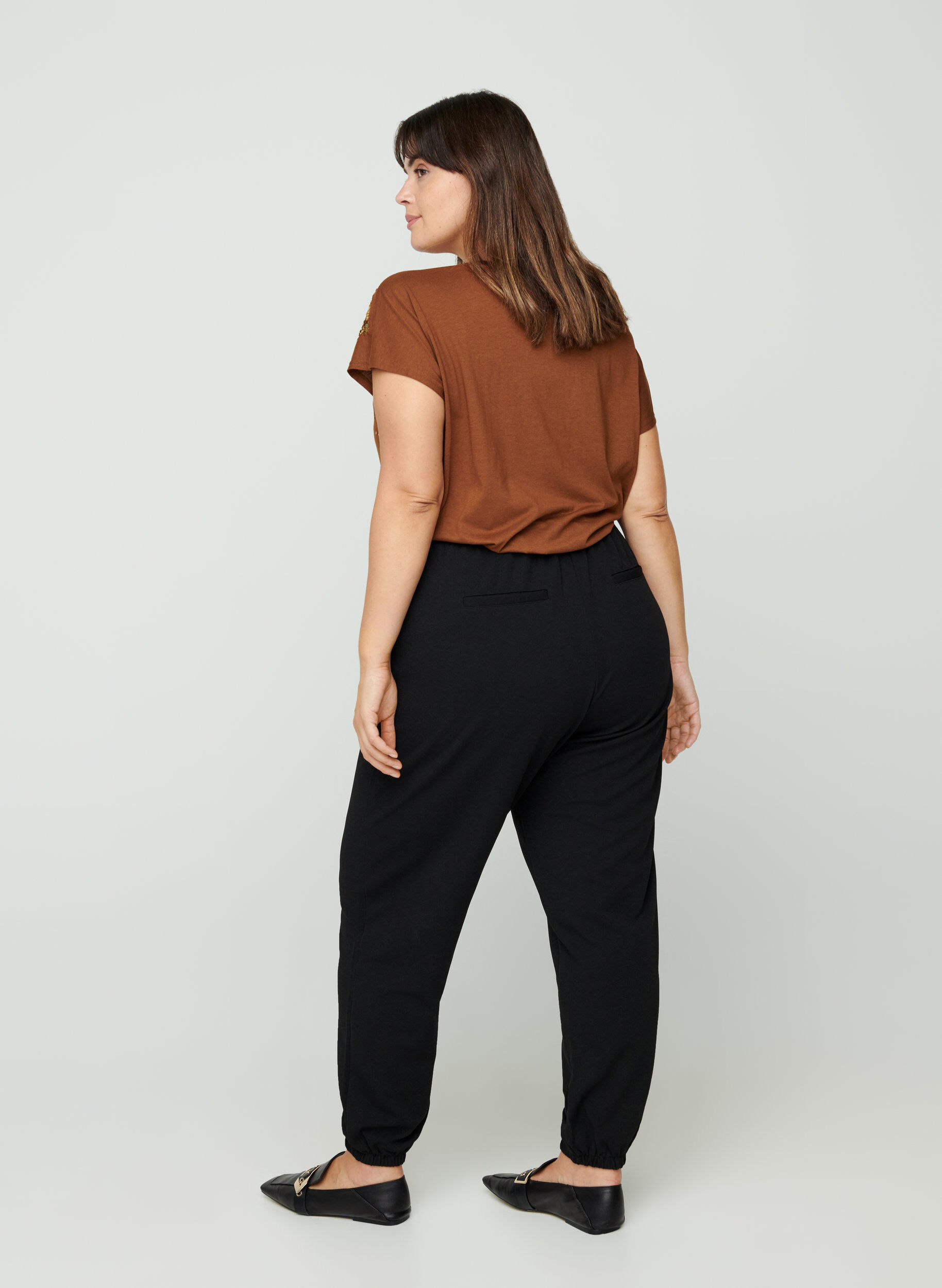Zizzifashion Loose trousers with pockets, Black, Model image number 0