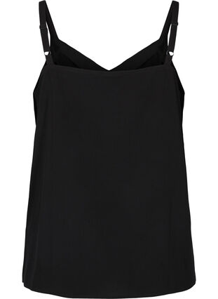 Top with thin, adjustable straps and pearls, Black, Packshot image number 1