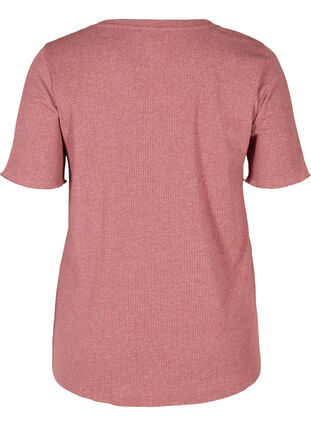 Short-sleeved t-shirt in ribbed fabric, Apple Butter, Packshot image number 1
