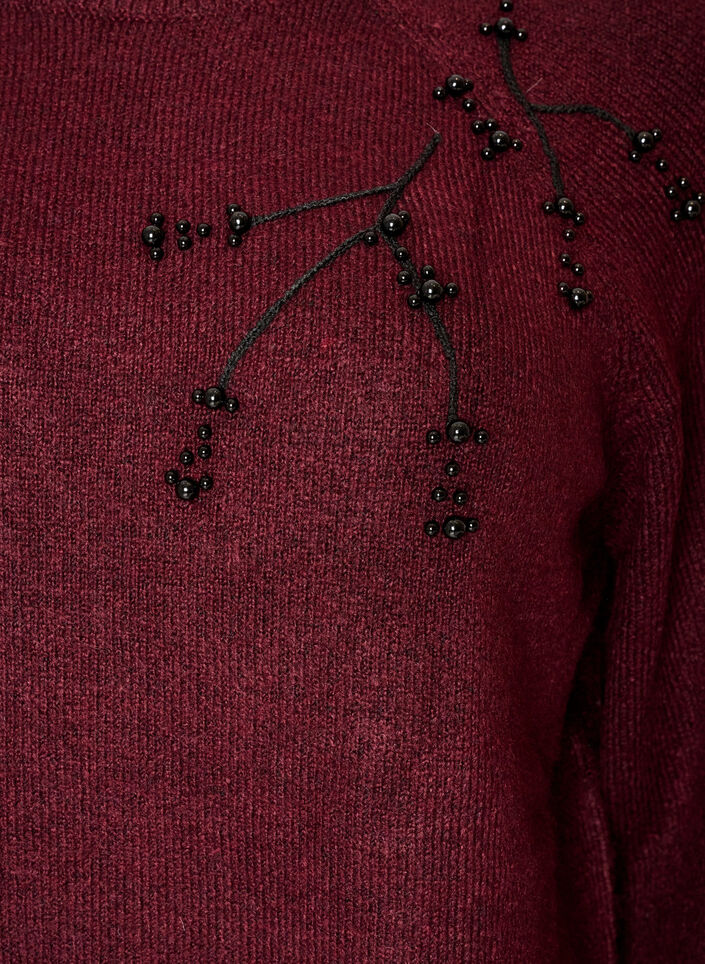 Jumper with pearl embroidery, 2358, Packshot image number 2