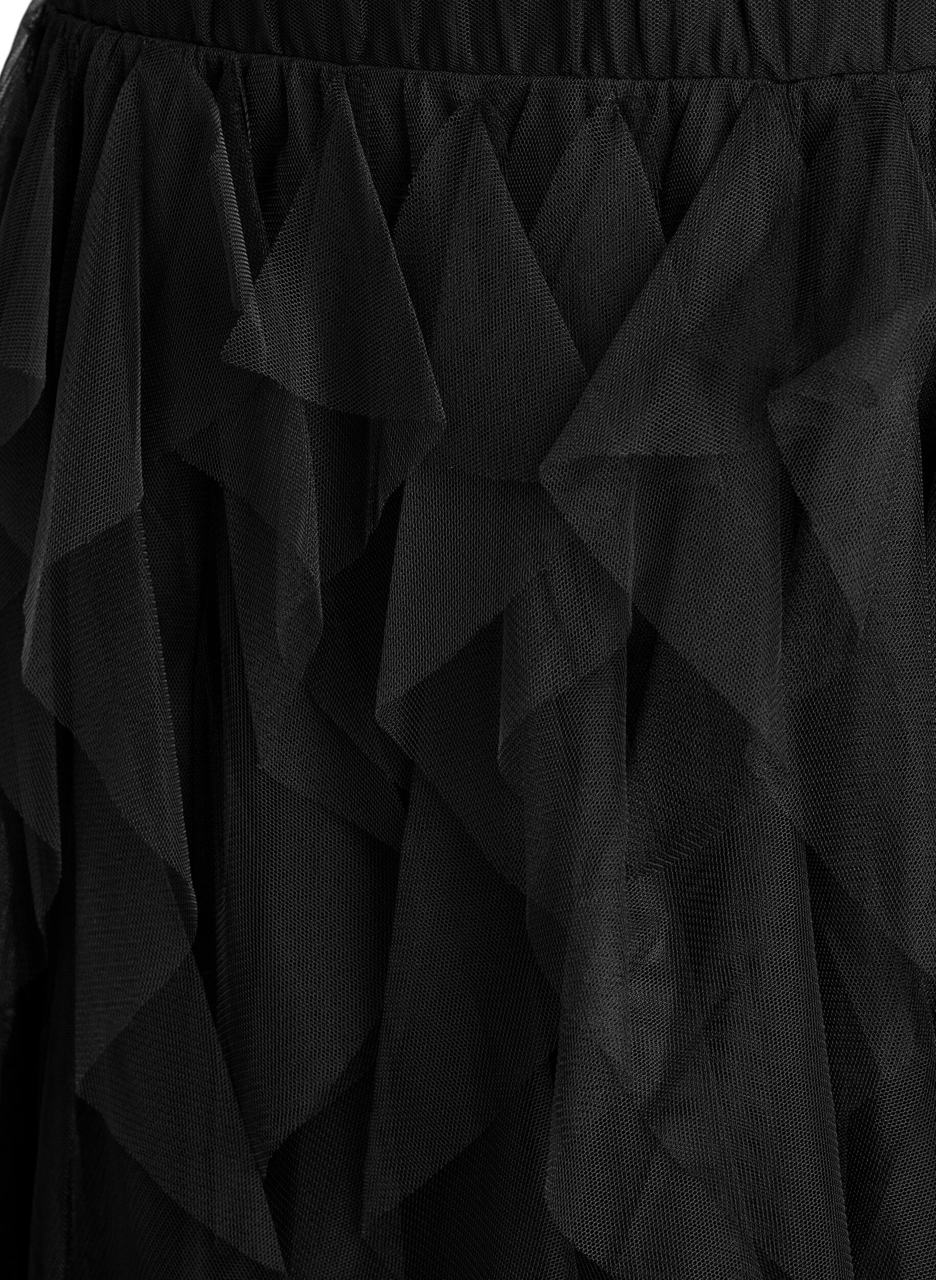 Zizzifashion Midi tulle skirt with elastic waistband, Black, Packshot image number 2