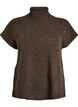 Knitted vest with turtleneck, Brown, Packshot image number 0
