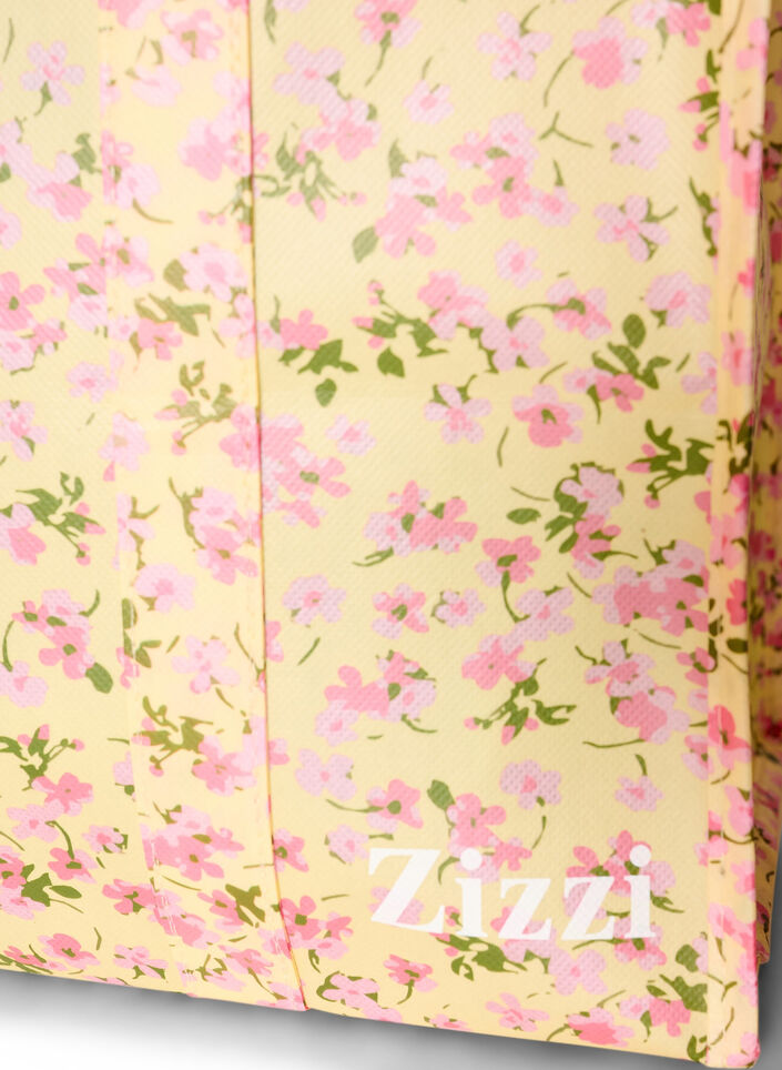 Shopping bag with zipper, Yellow, Packshot image number 2