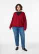 Knit cardigan with v-neck, Red, Model image number 1