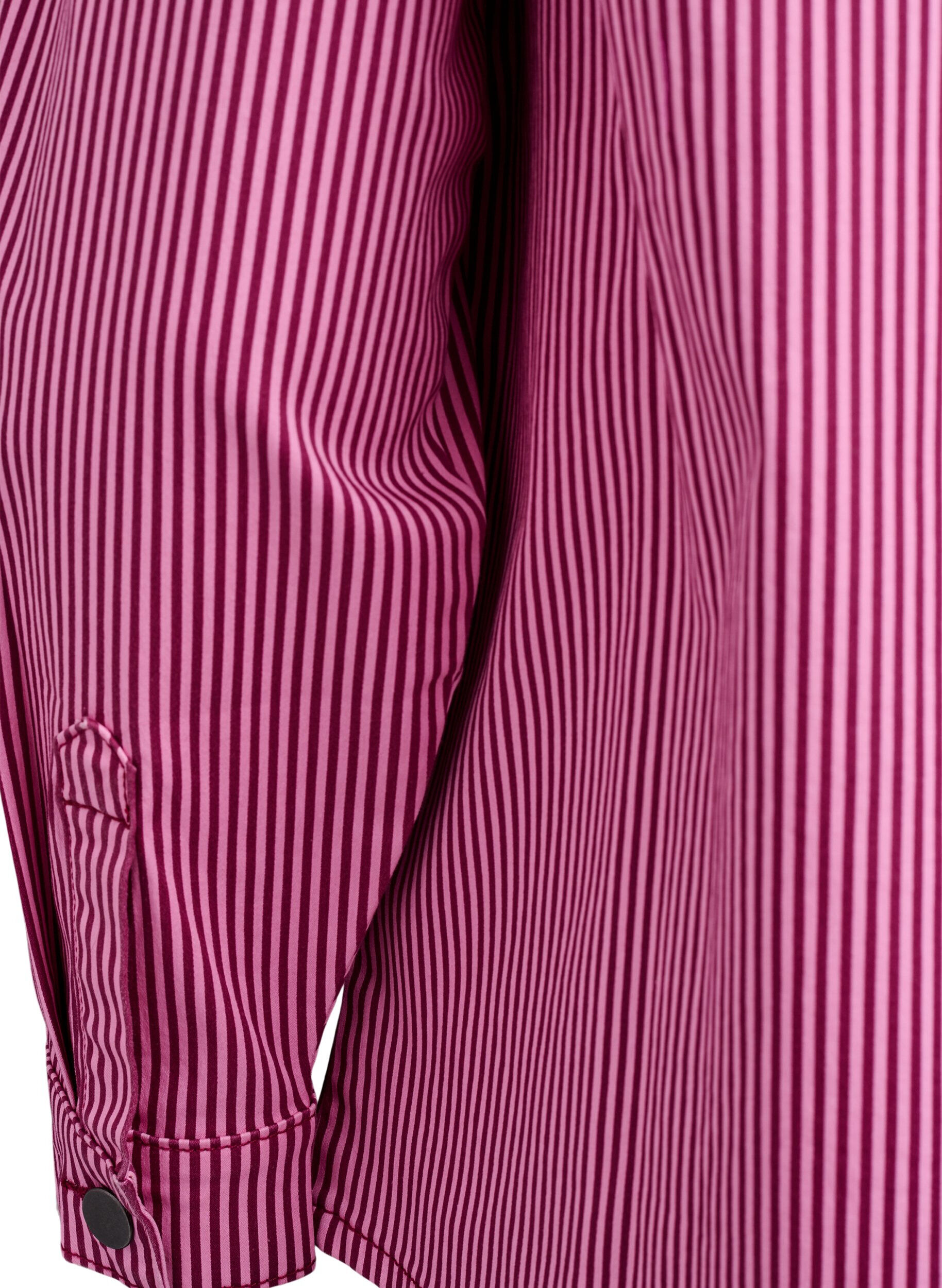 Zizzifashion Striped shirt with pockets, Red, Packshot image number 4