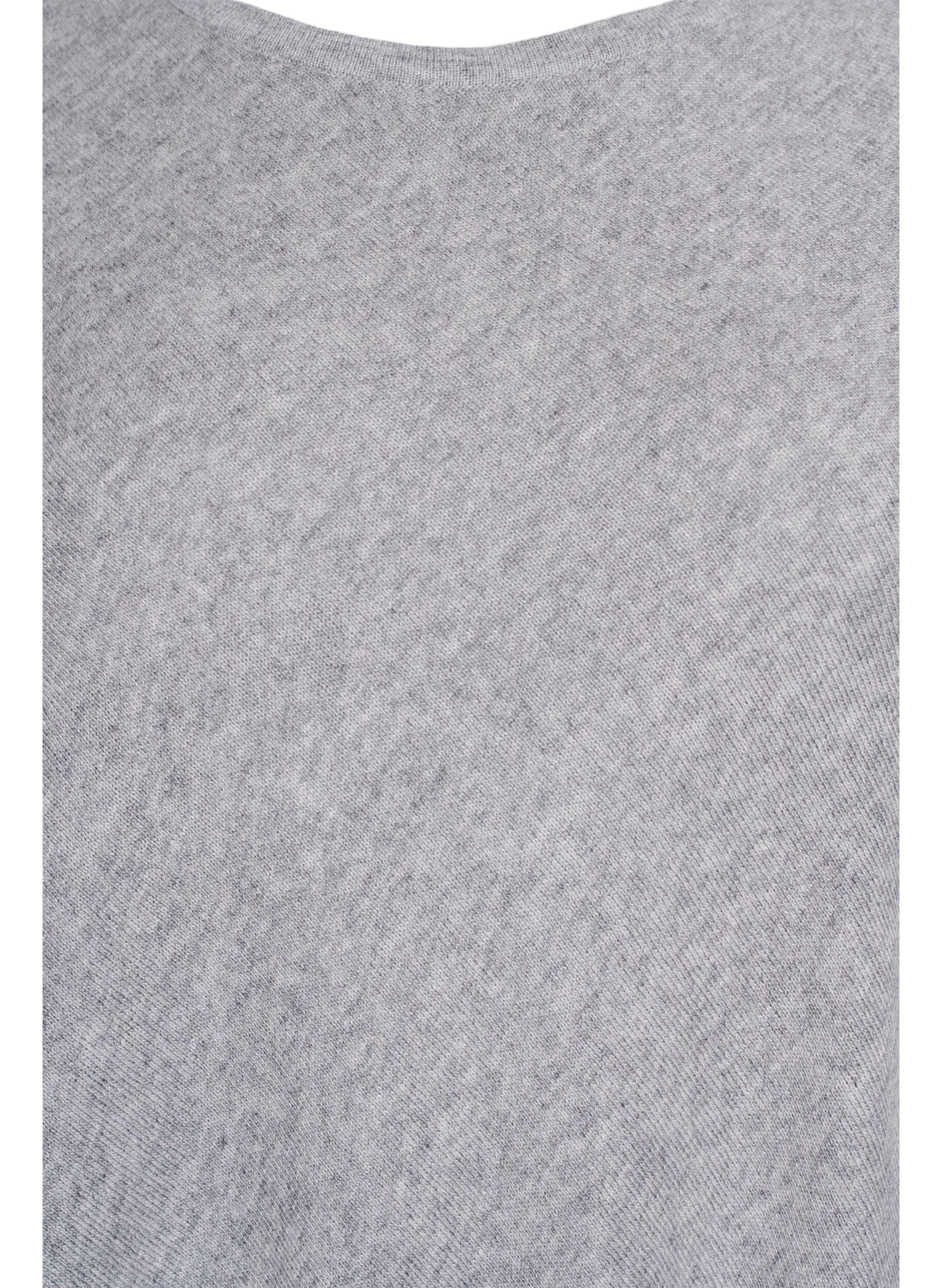 Zizzifashion Fine-knit poncho, Grey, Packshot image number 2