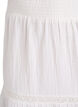 A-line midi skirt in cotton muslin with crochet band, White, Packshot image number 2