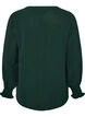 Blouse with smock cuffs and V-neck, Green, Packshot image number 1