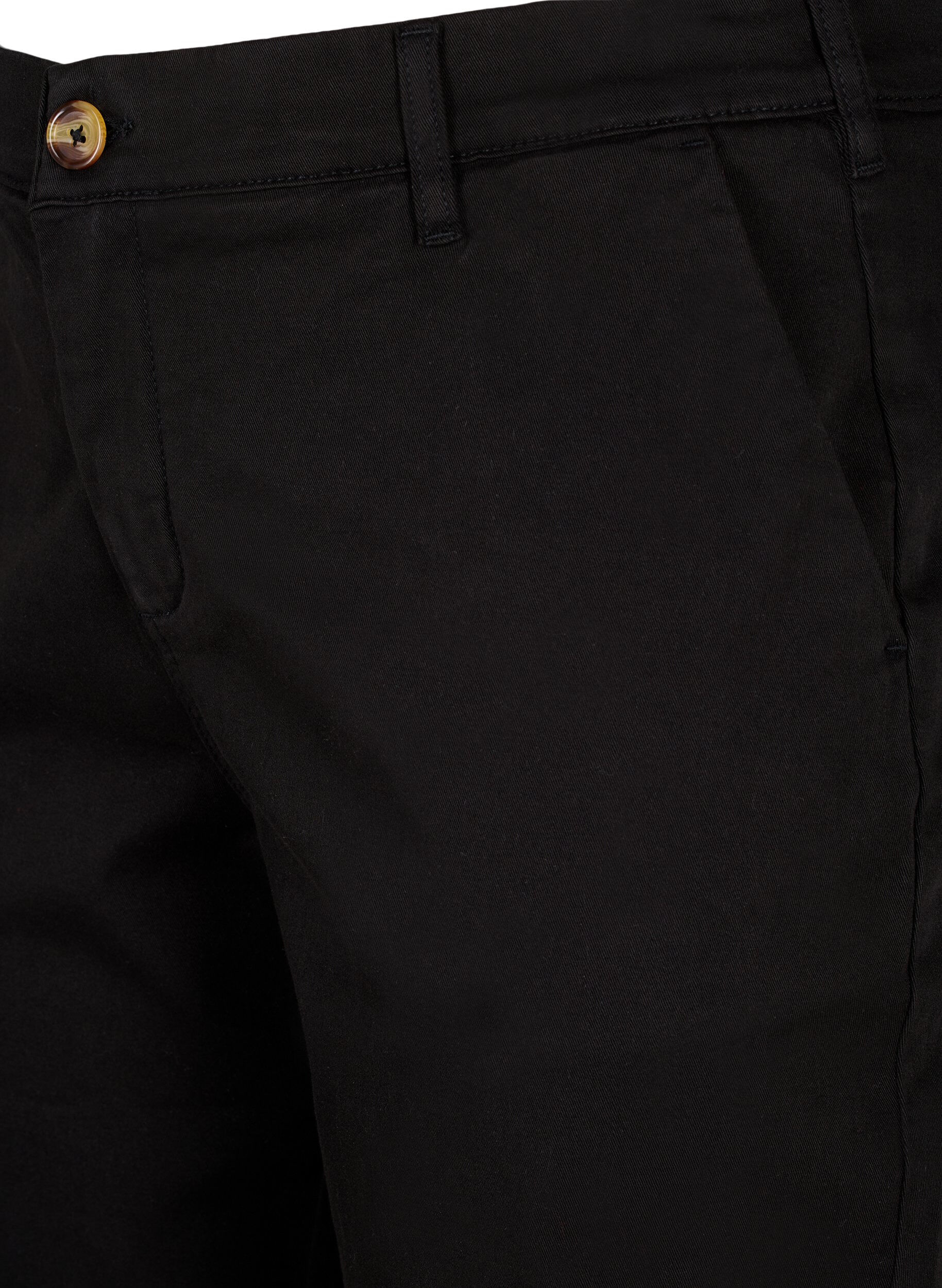 Zizzifashion Chino shorts with pockets, Black, Packshot image number 2