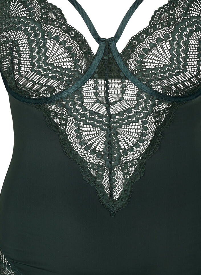 Bodystocking with underwire and string detail, Scarab, Packshot image number 2