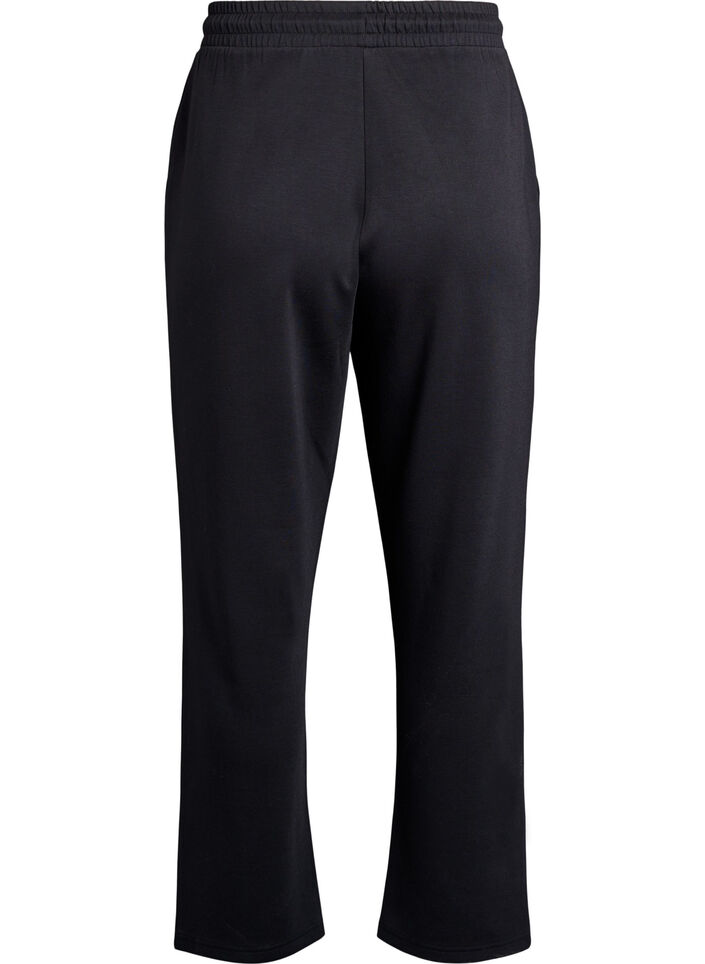 Loose trousers in modal mix, Black, Packshot image number 1
