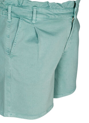 Cotton shorts with ruffle trim, Chinois Green, Packshot image number 2