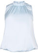 Sleeveless party top in satin, Delicate Blue, Packshot image number 0