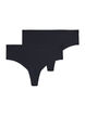 2-pack seamless g-string, Black, Packshot image number 0