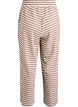 Striped pyjama trousers with a high waist and wide legs, Beige, Packshot image number 1