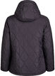 Quilted jacket with hood and pockets, Black, Packshot image number 1
