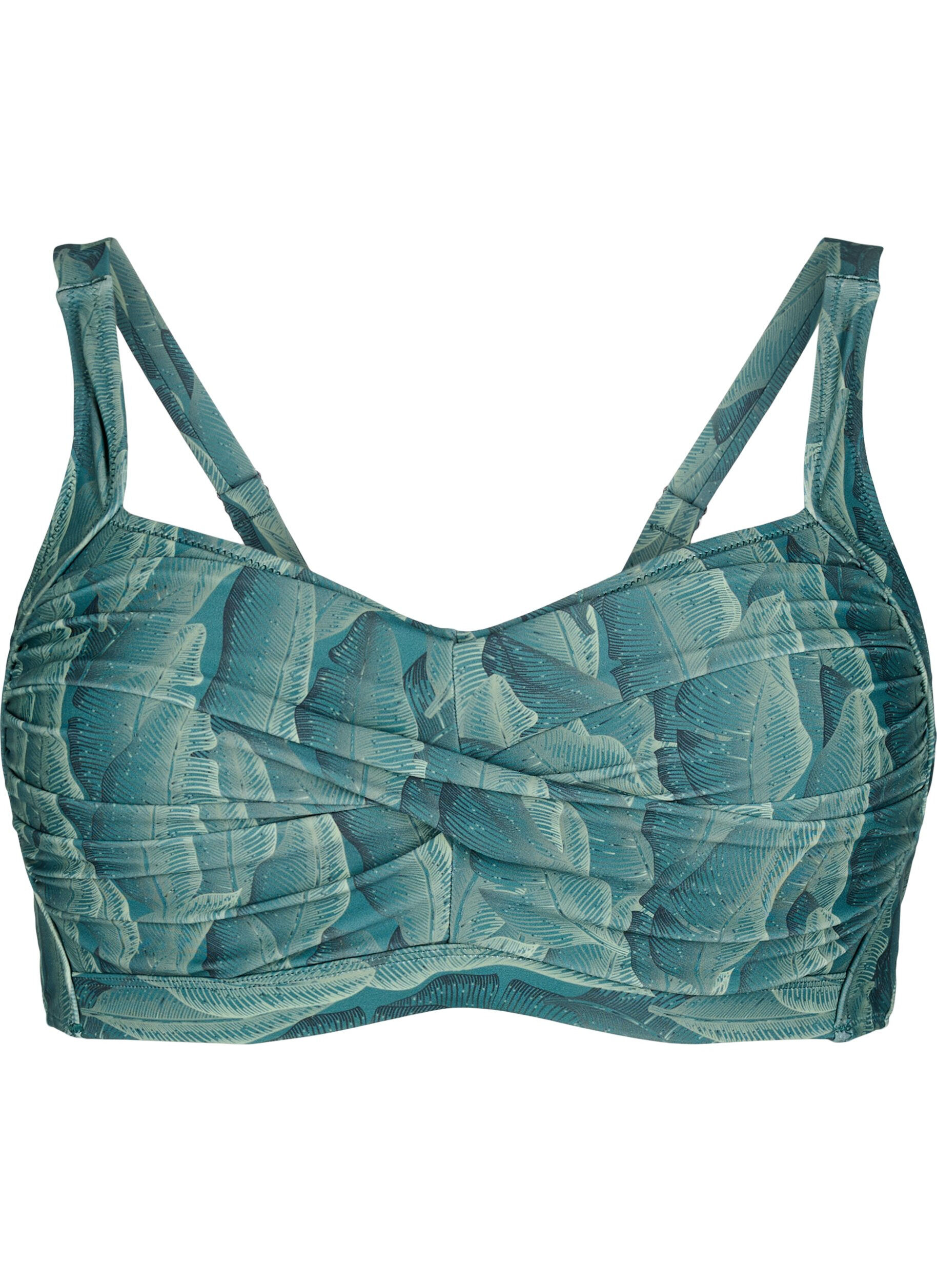 Padded bikini top with print