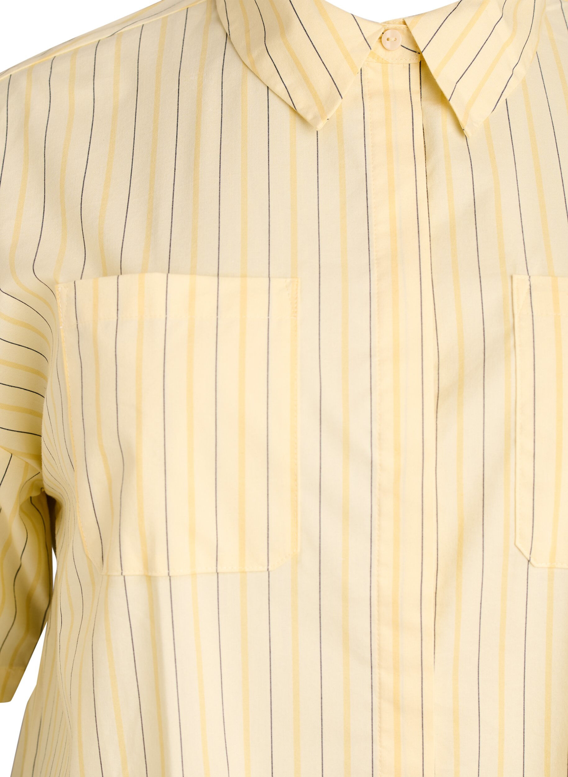 Zizzifashion Striped blouse in a loose fit, Yellow, Packshot image number 2