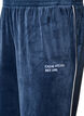 Velour trousers with contrast piping, Blue, Packshot image number 2