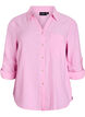 Shirt in linen and viscose with 3/4 sleeves, Pink, Packshot image number 0