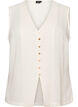 Sleeveless vest with a V-neck and buttons, Vanilla, Packshot image number 0
