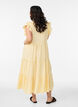 Sleeveless midi dress in linen and viscose with ruffles, Yellow, Model image number 1