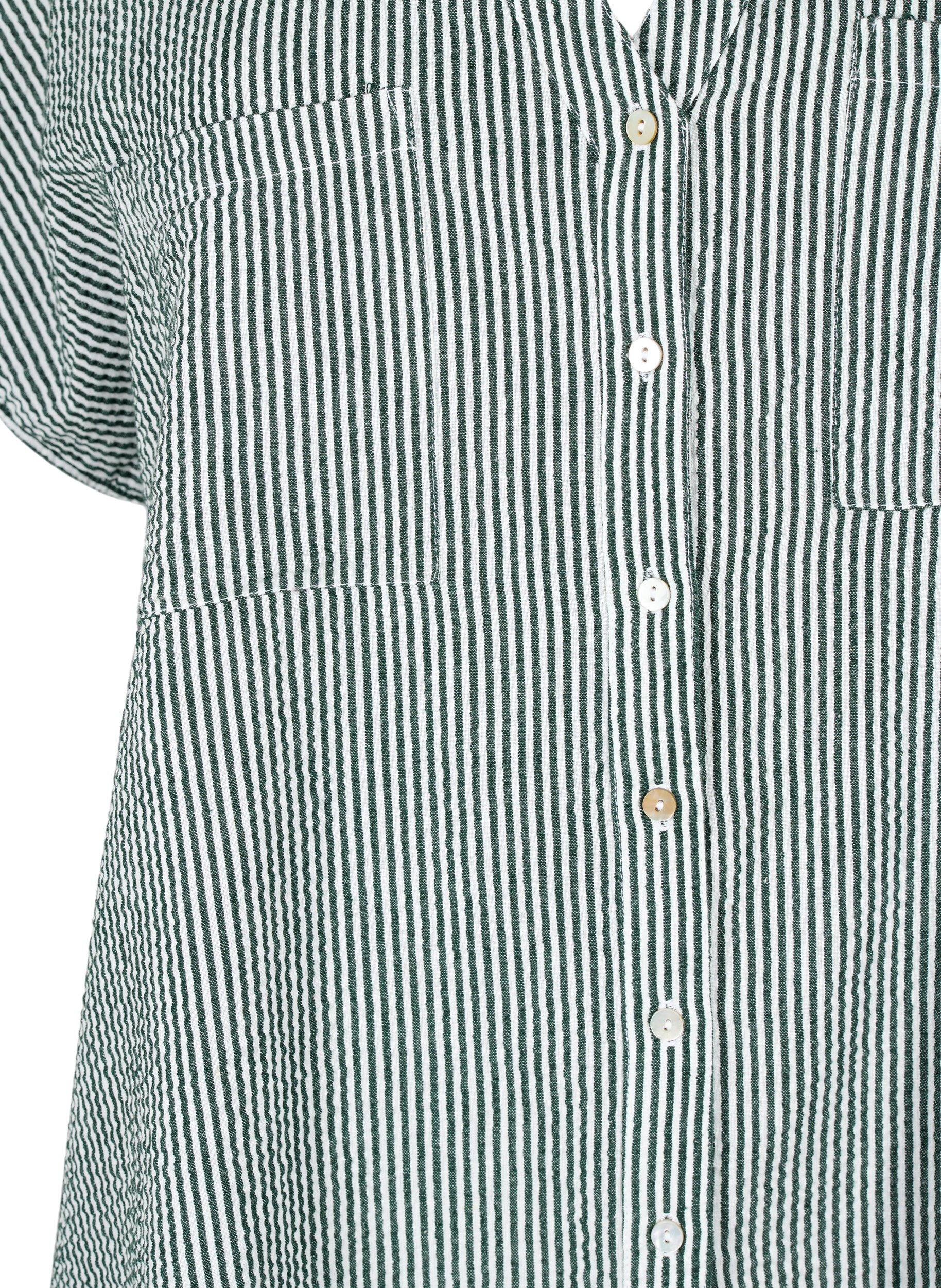 Zizzifashion Short-sleeved cotton shirt with stripes, Scarab Stripe, Packshot image number 2
