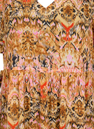 Short dress with v-neck and print, Colorful Ethnic, Packshot image number 2