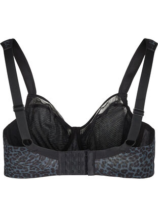 Bra  with print and mesh, Grey Leopard, Packshot image number 1