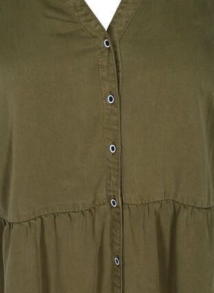 Short-sleeved lyocell tunic, Ivy green, Packshot image number 2