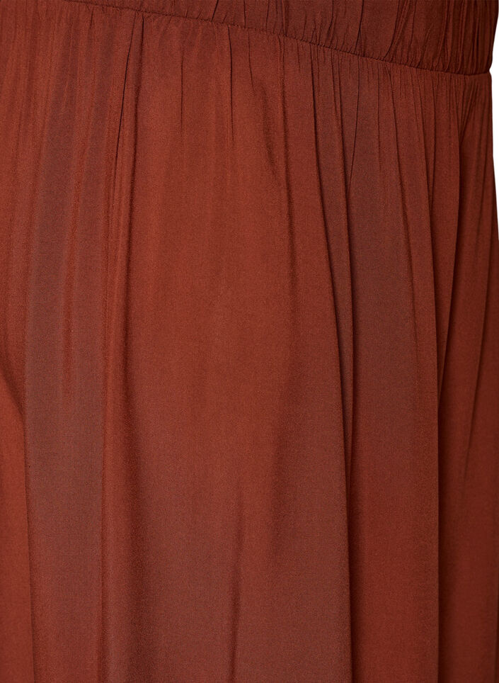Culottes in viscose with a high waist and wide legs, Red, Packshot image number 2